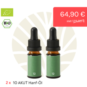 2x Cantura AKUT 12 | Bio-Hanf-Öl 10 ml